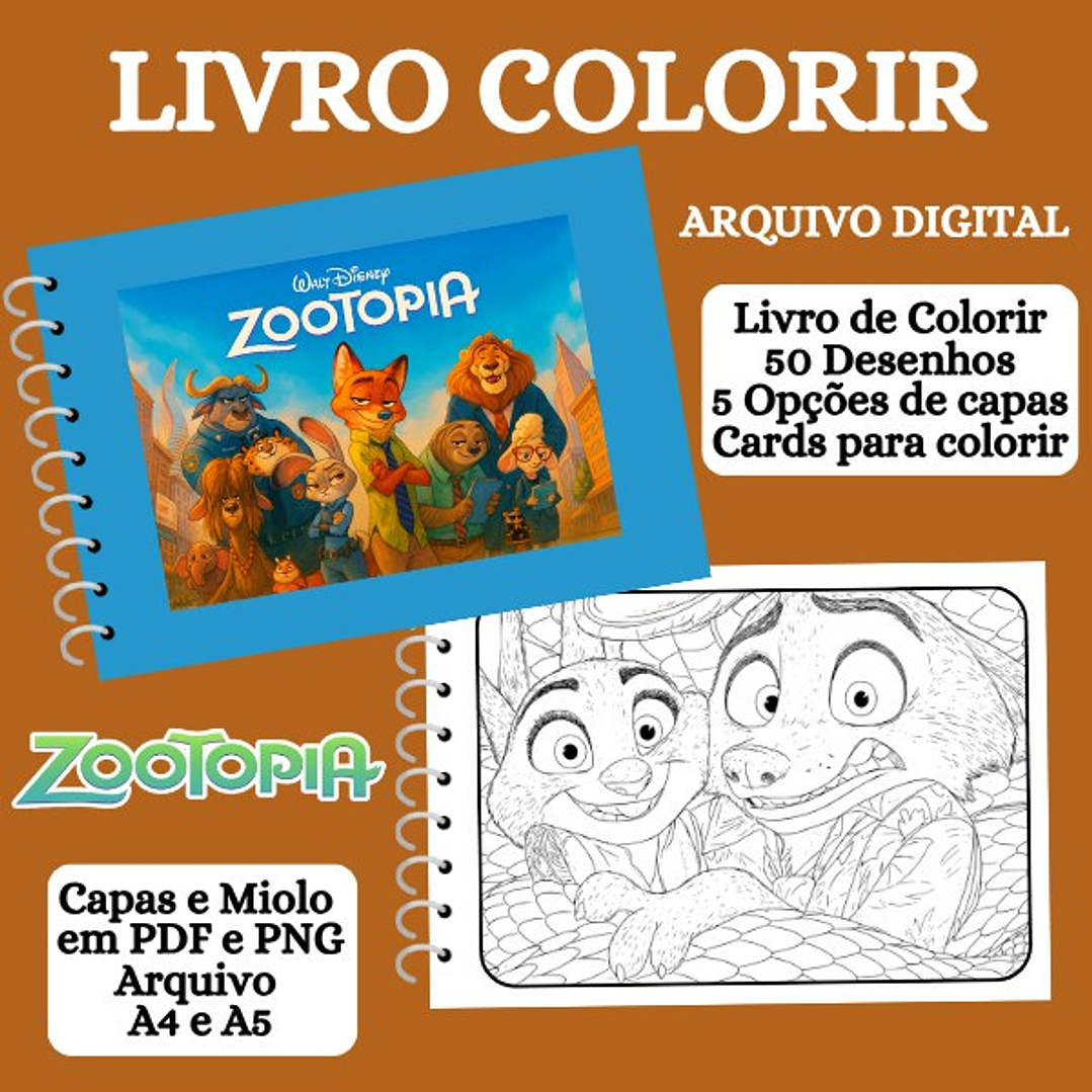 Arquivo Livro de Colorir Zootopia - Moira  1