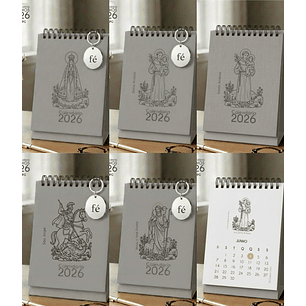 Arquivo Mini Calendário de Mesa A6 Santinhos Masc 2026 - Carinas 