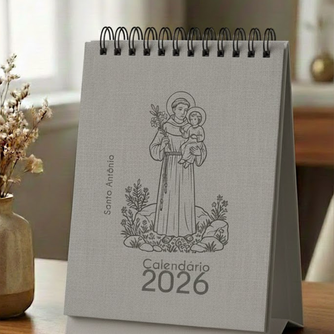 Arquivo Mini Calendário de Mesa A6 Santinhos Masc 2026 - Carinas  3