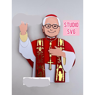 Arquivo Topo de Bolo Papa Leão XlV - Magenta Scrap 