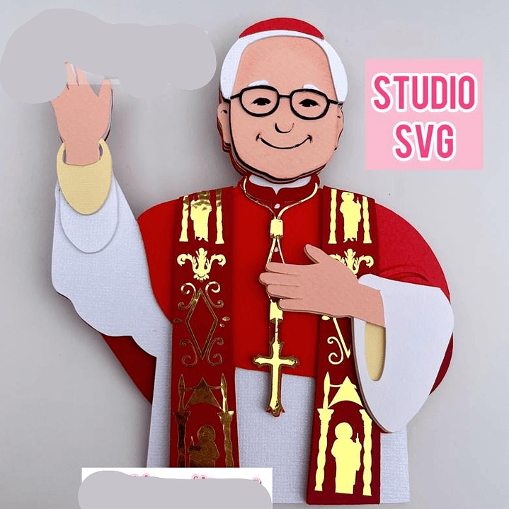 Arquivo Topo de Bolo Papa Leão XlV - Magenta Scrap  1