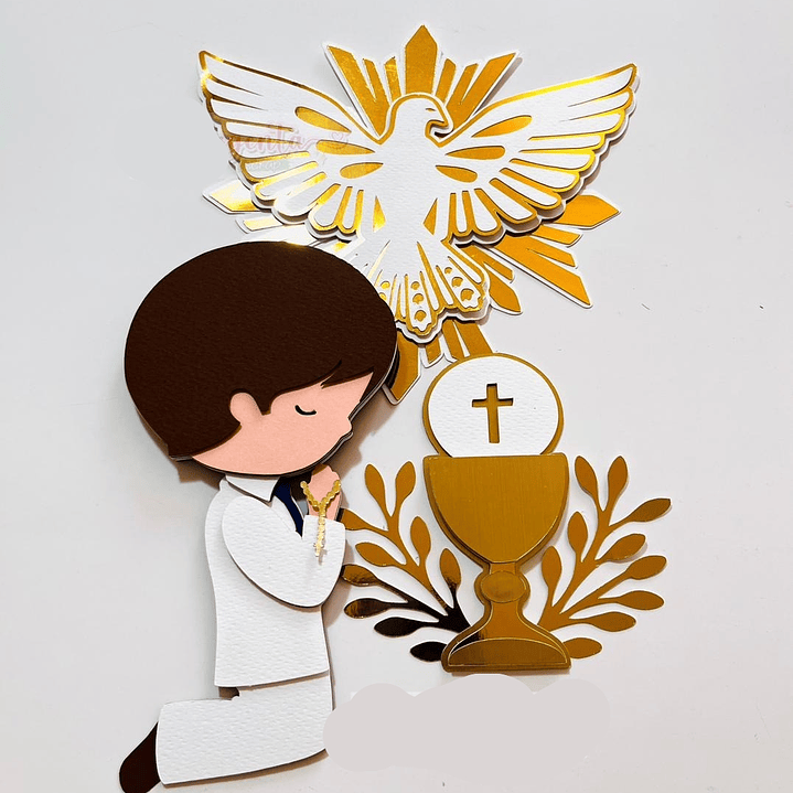 Arquivo Topo de Bolo Primeira Comunhão - Magenta Scrap  1