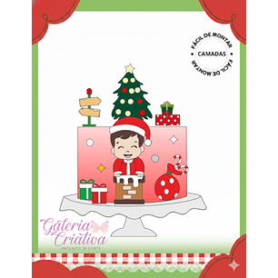 Arquivo Natal Topo de Bolo Bebê Chaminé 