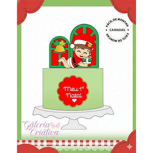 Arquivo Natal Topo de Bolo Bebê Painel 