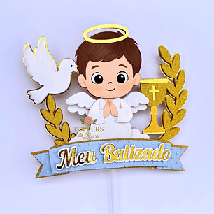 Arquivo Topo de Bolo Batizado Menino 