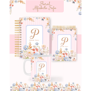 Arquivo Encadernação 2026 Floral Alfabeto Fofo - Pamella 