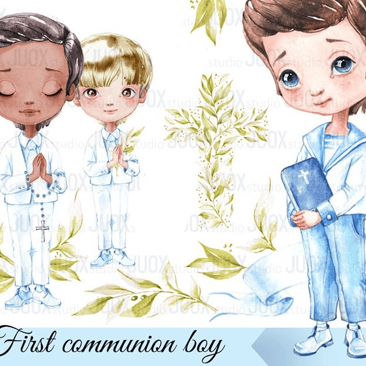 Kit Digital Menino Primeira Comunhão  1