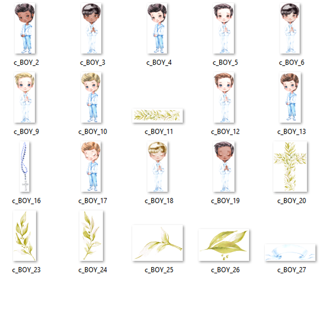 Kit Digital Menino Primeira Comunhão  2