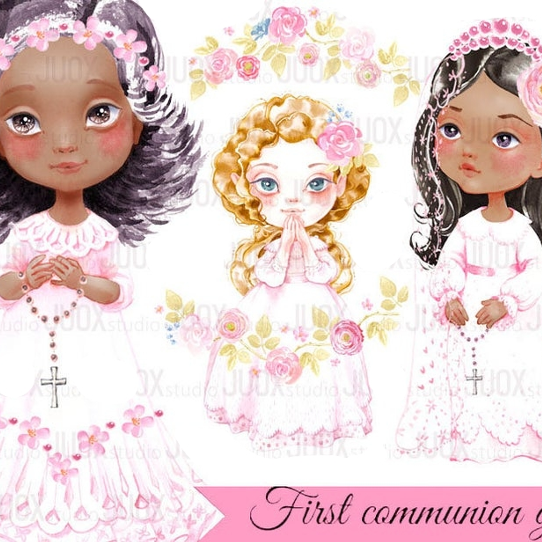 Kit Digital Primeira Comunhão Menina 01 1