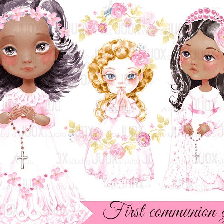 Kit Digital Primeira Comunhão Menina 01 1