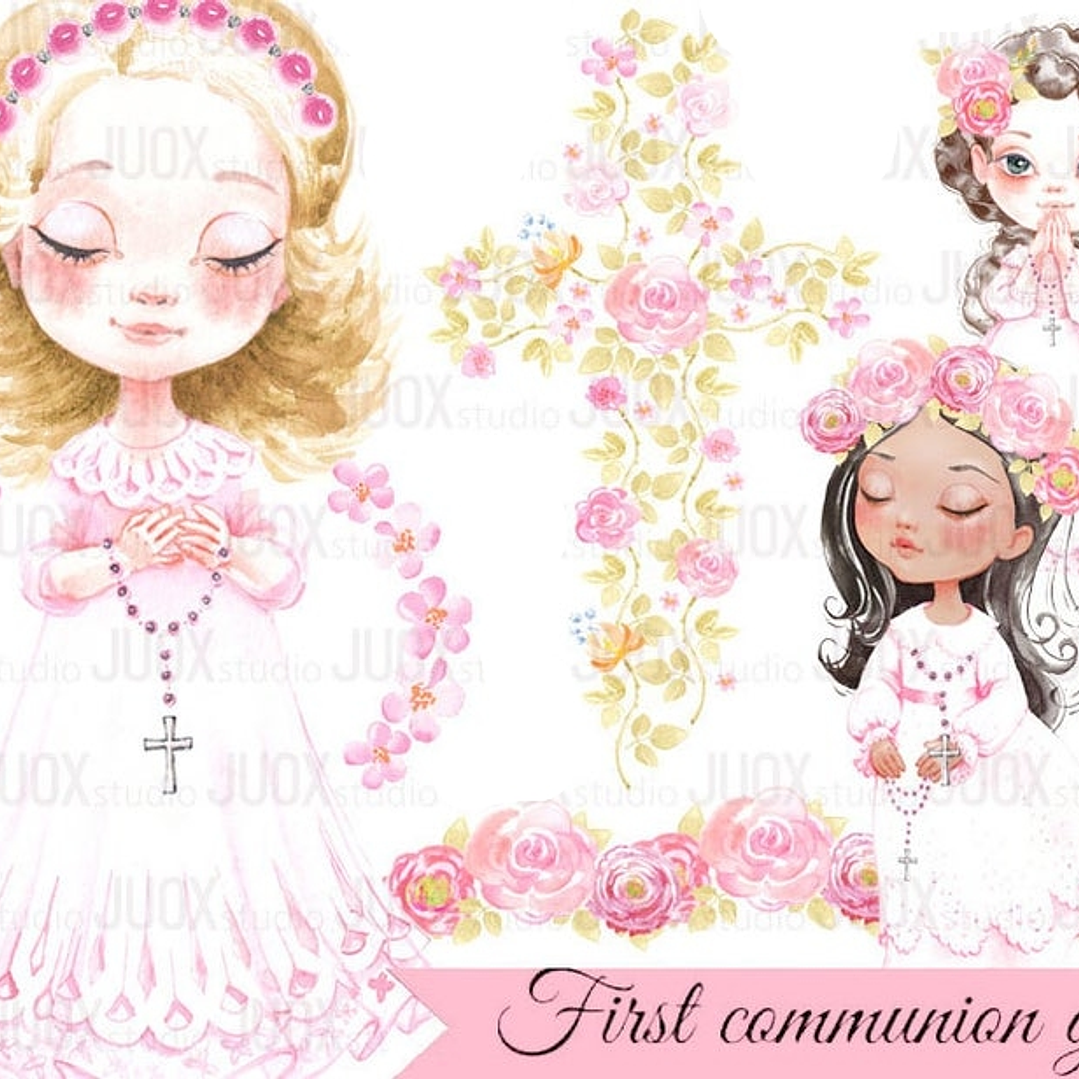 Kit Digital Primeira Comunhão Menina 02  1