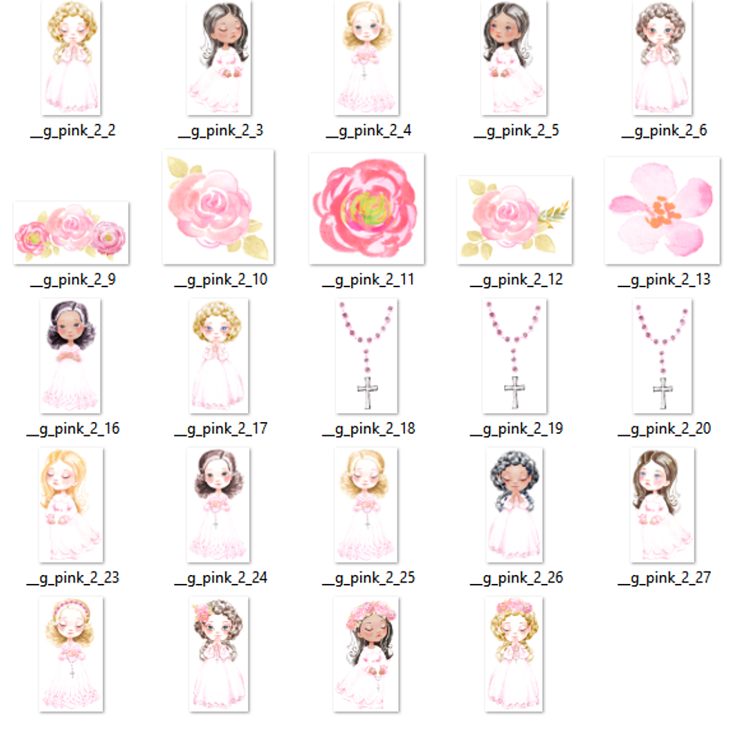 Kit Digital Primeira Comunhão Menina 02  2