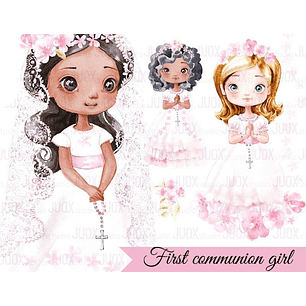 Kit Digital Menina da Primeira Comunhão
