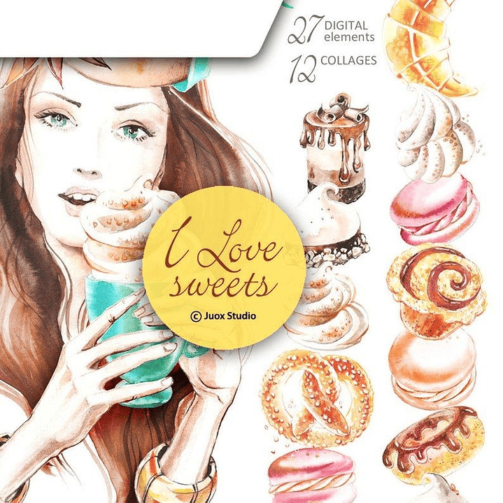 Kit Digital Eu Adoro Doces  1