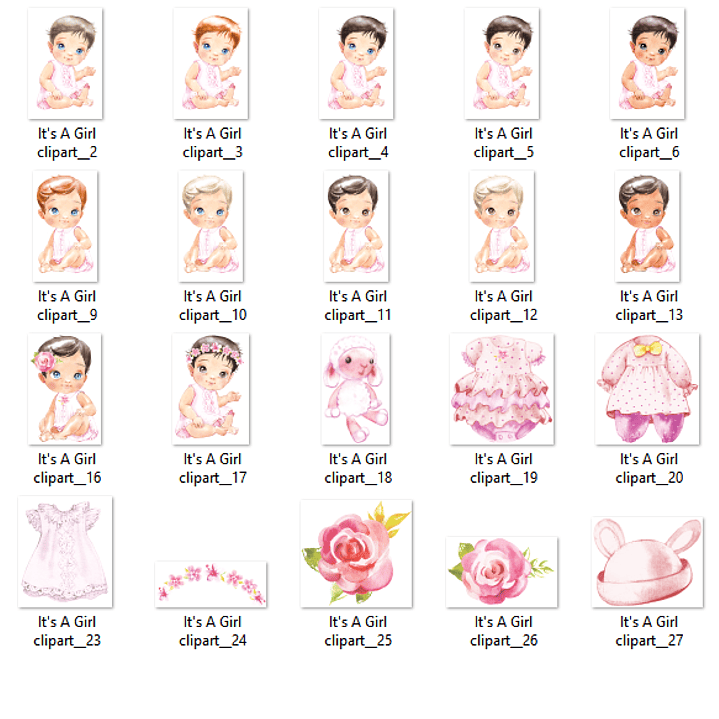 Kit Digital È uma Menina  2