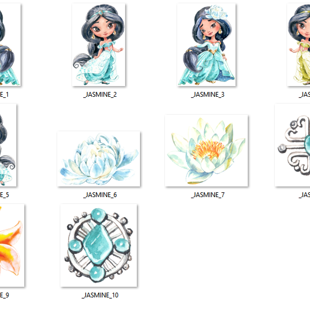 Kit Digital Princesa Jasmine  2