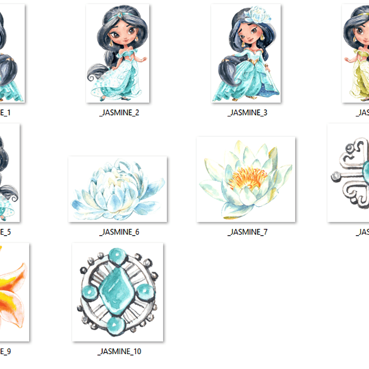 Kit Digital Princesa Jasmine  2