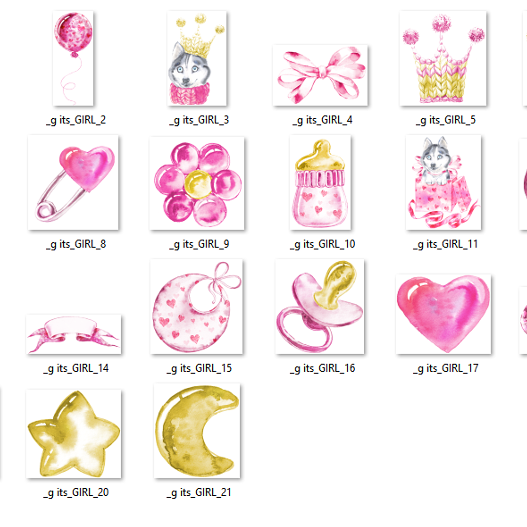 Kit Digital É uma Menina  2