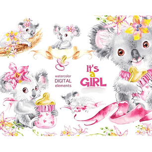 Kit Digital Koala Menina 