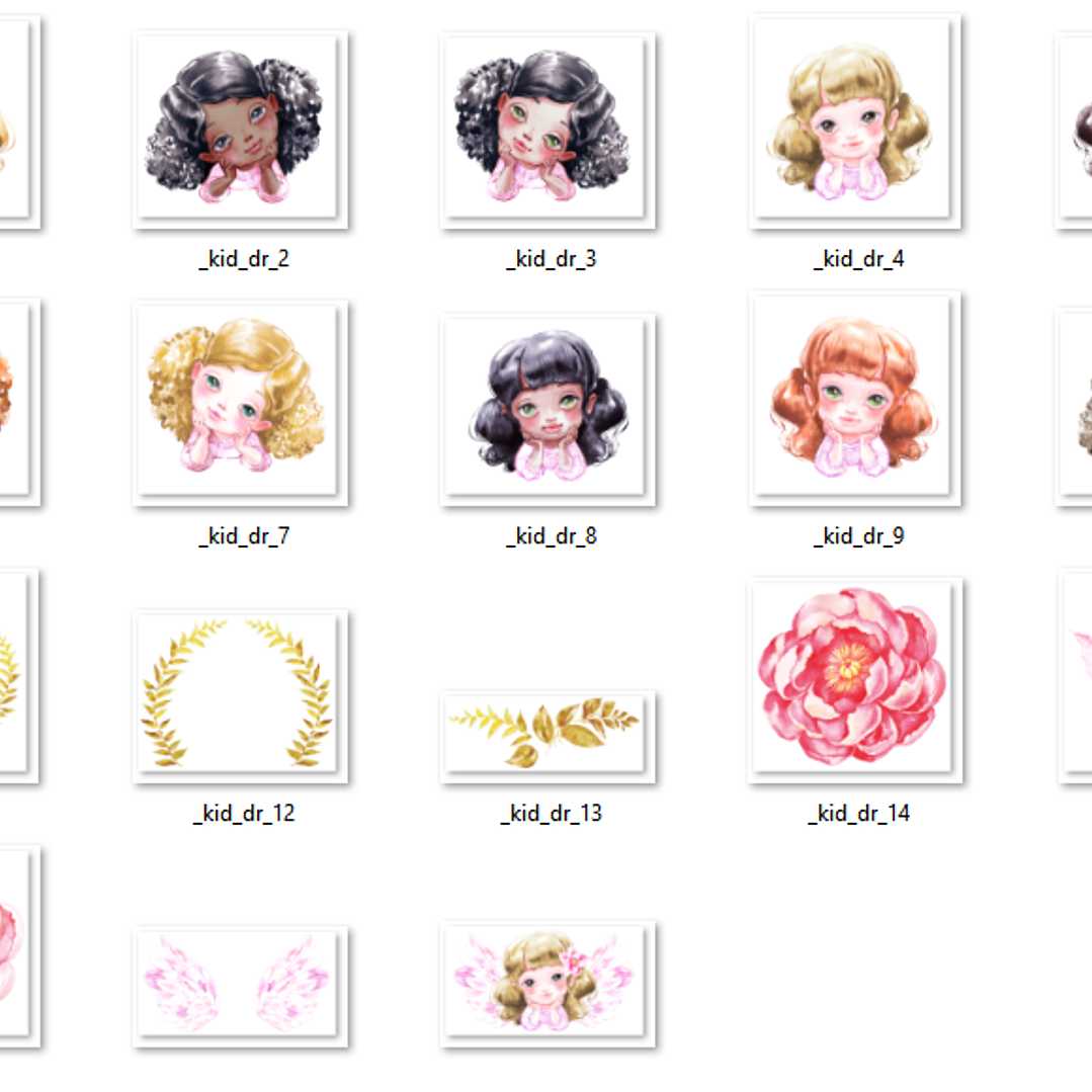 Kit Digital Meninas Anjos 02  2