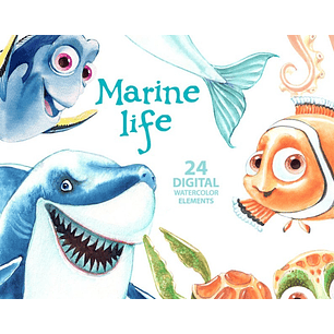 Kit Digital Animais Marinho 