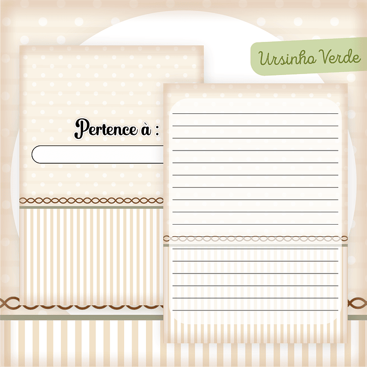 Arquivo Encadernação Baby Ursinho Verde 3