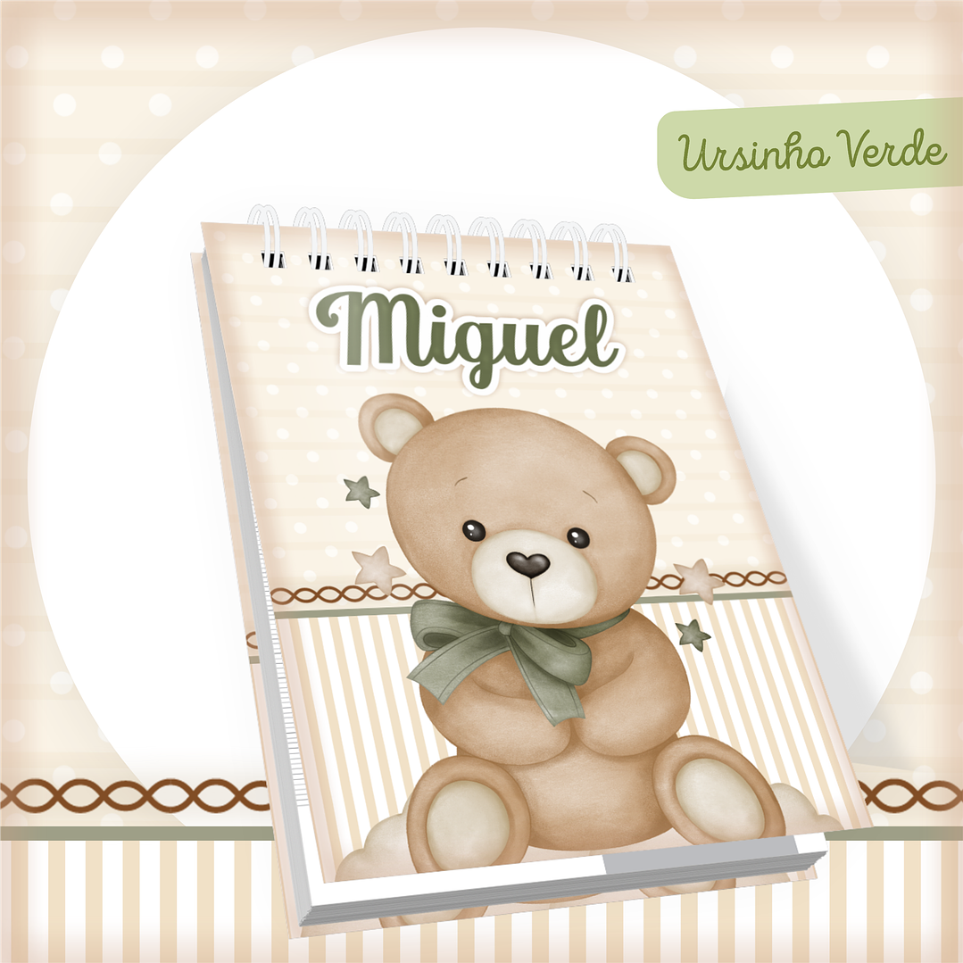 Arquivo Encadernação Baby Ursinho Verde 4