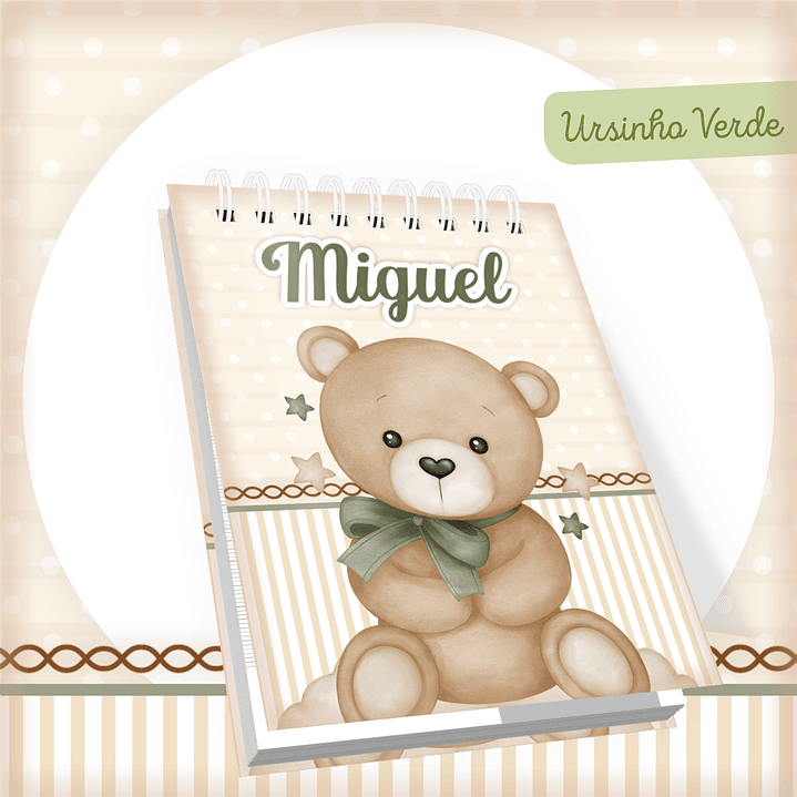 Arquivo Encadernação Baby Ursinho Verde 4