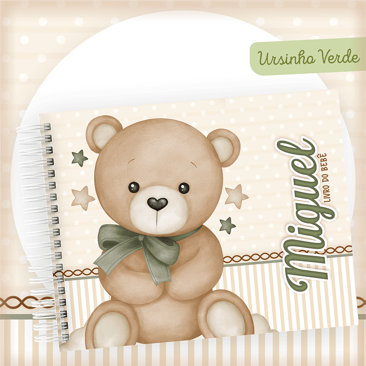 Arquivo Encadernação Baby Ursinho Verde 6