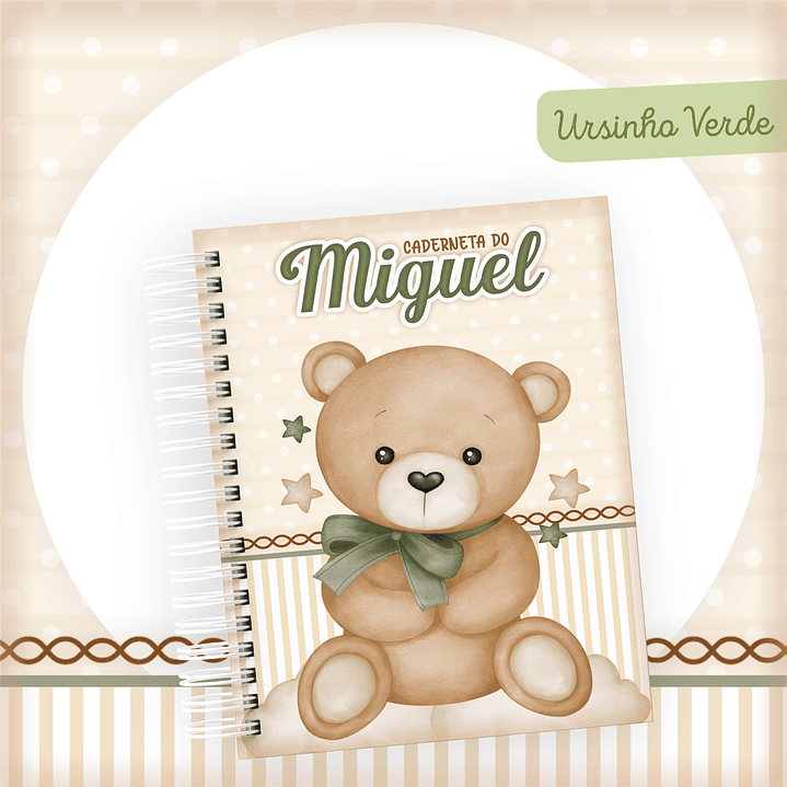 Arquivo Encadernação Baby Ursinho Verde 7