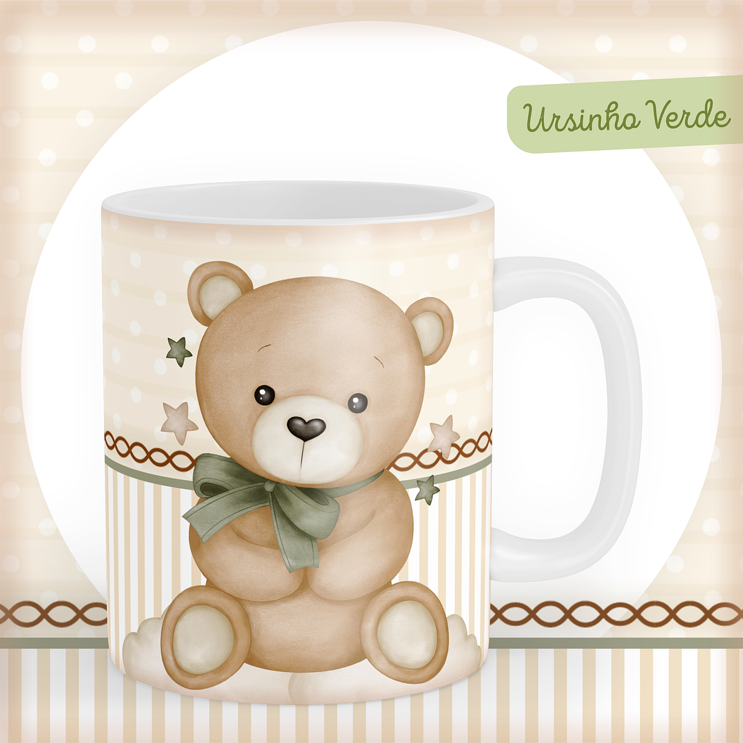 Arquivo Encadernação Baby Ursinho Verde 8