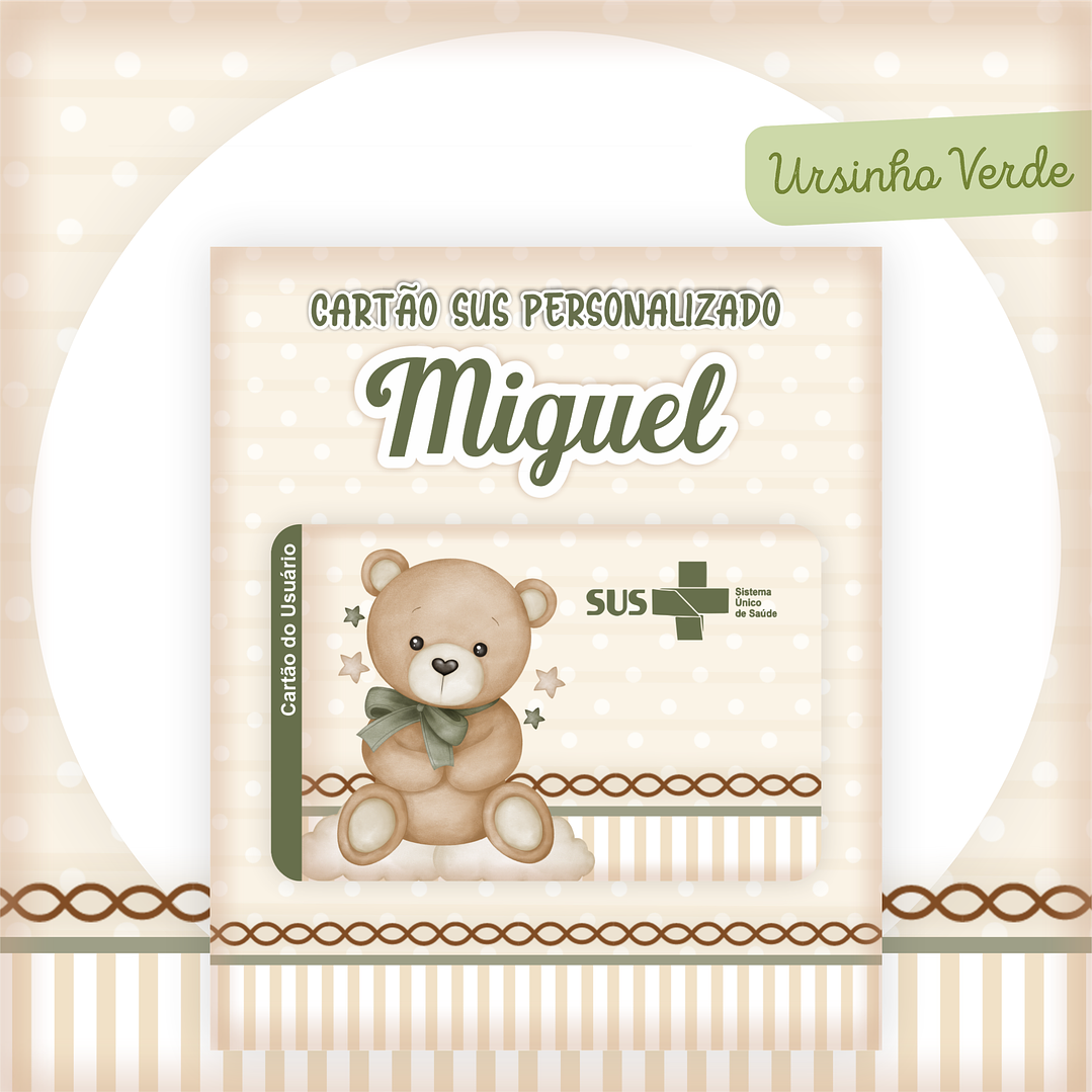 Arquivo Encadernação Baby Ursinho Verde 9