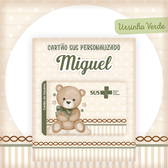 Arquivo Encadernação Baby Ursinho Verde 9