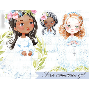 Kit Digital Primeira Comunhão Menina 