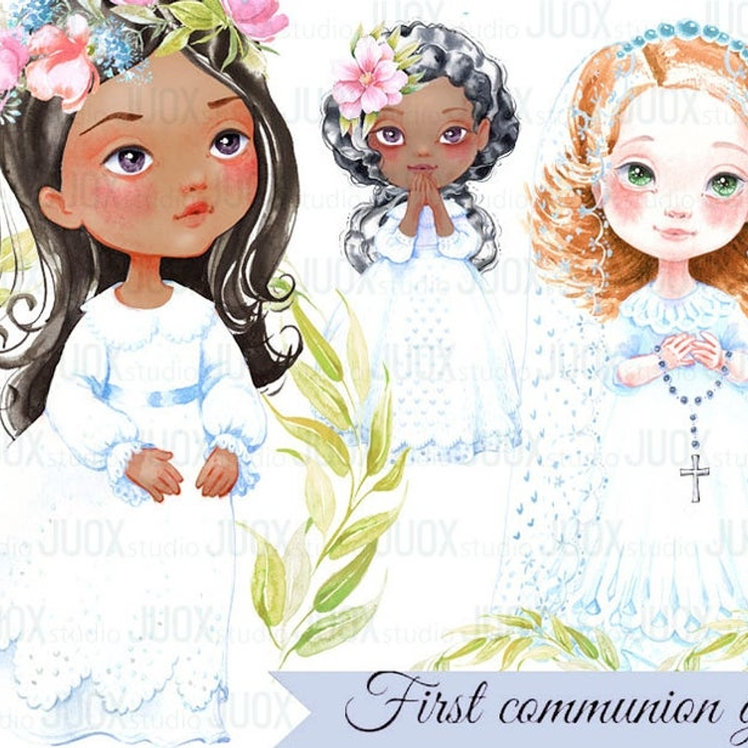 Kit Digital Primeira Comunhão Menina  1