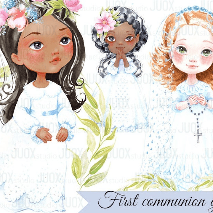 Kit Digital Primeira Comunhão Menina  1