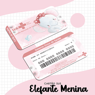 Arquivo Cartão SUS Elefante Menina