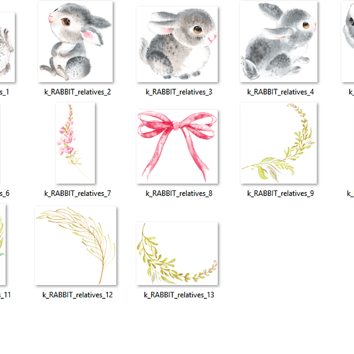 Kit Digital Parente de Coelho  2