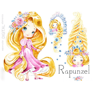 Kit Digital Rapunzel Enrolados