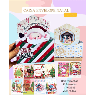 Arquivo Natal Caixa Envelope - Criarty 