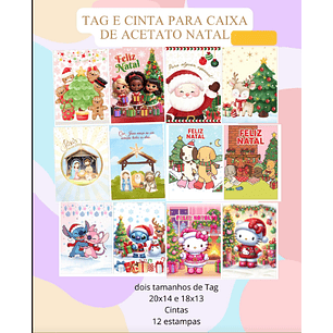 Arquivo Natal Tag e Cinta Caixa Acetato - Criarty 