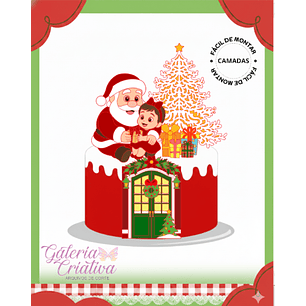 Arquivo Natal Topo de Bolo Noel e Menina