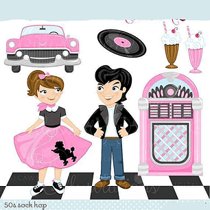 Kit Digital Baile Anos 50 