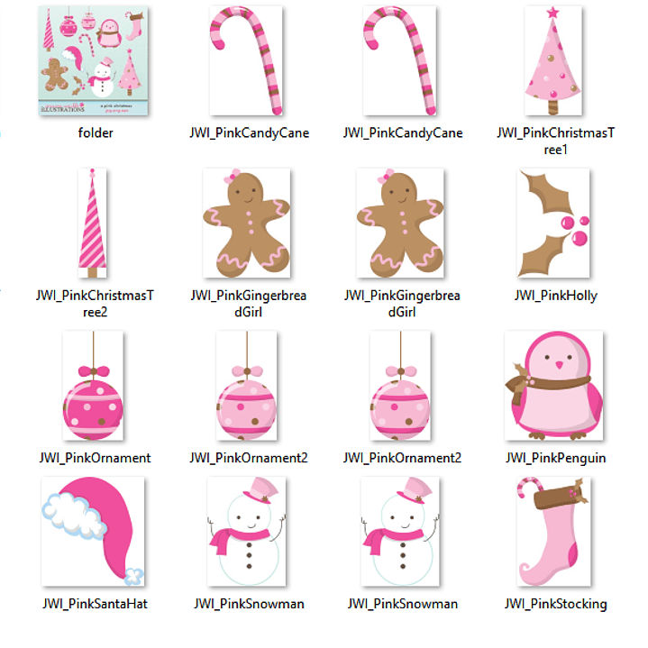 Kit Digital Um Natal Rosa  2