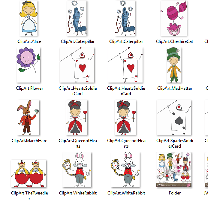 Kit Digital Alice no País das Maravilas Palito  2