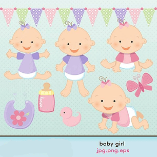 Kit Digital Baby Girl 