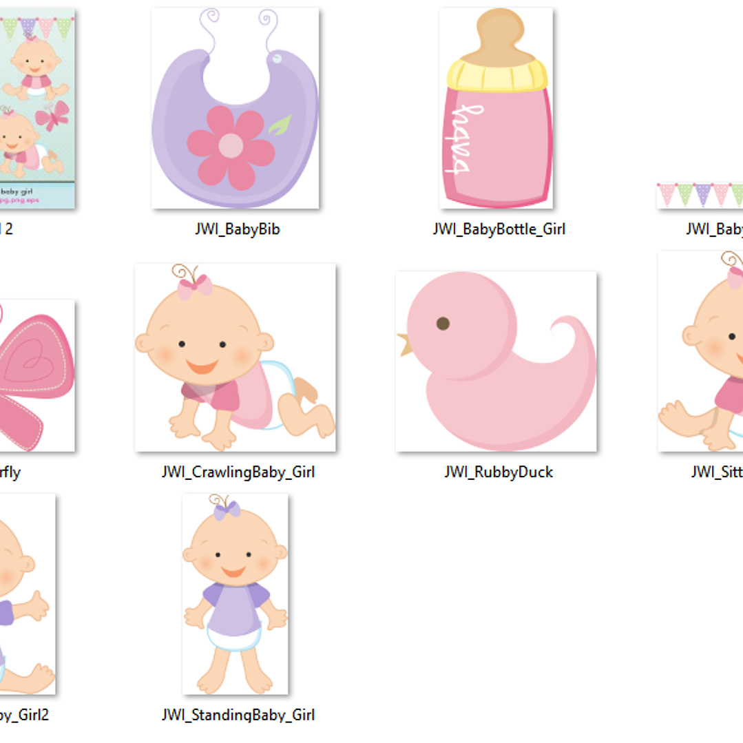 Kit Digital Baby Girl  2