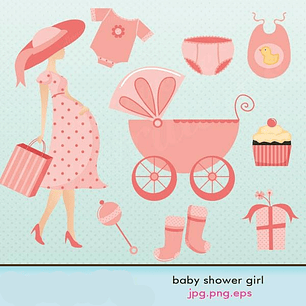 Kit Digital Chá de Bebê Menina 