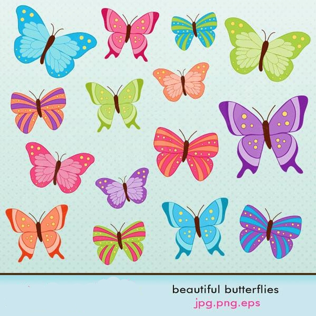 Kit Digital Borboletas Lindas  1
