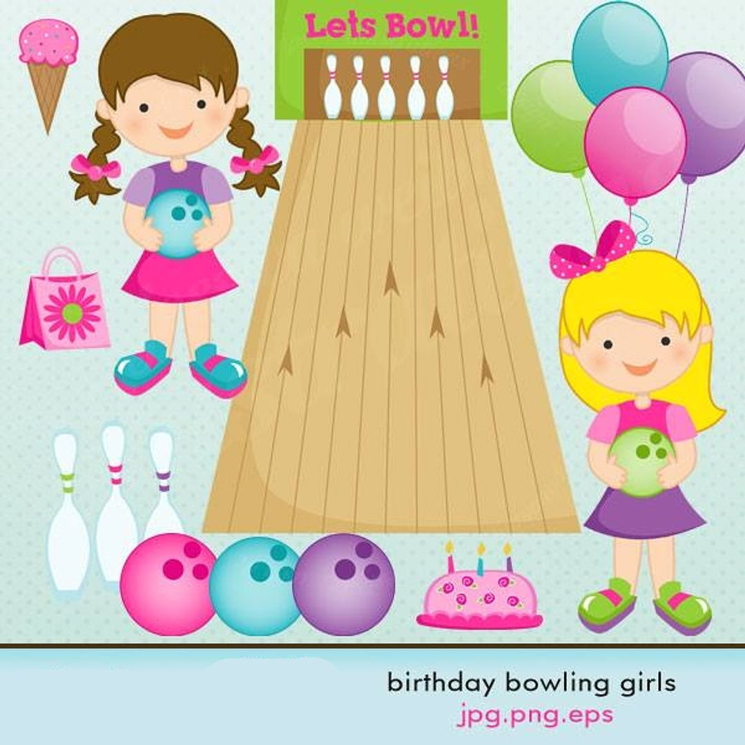 Kit Digital Menina Aniversariante Boliche  1